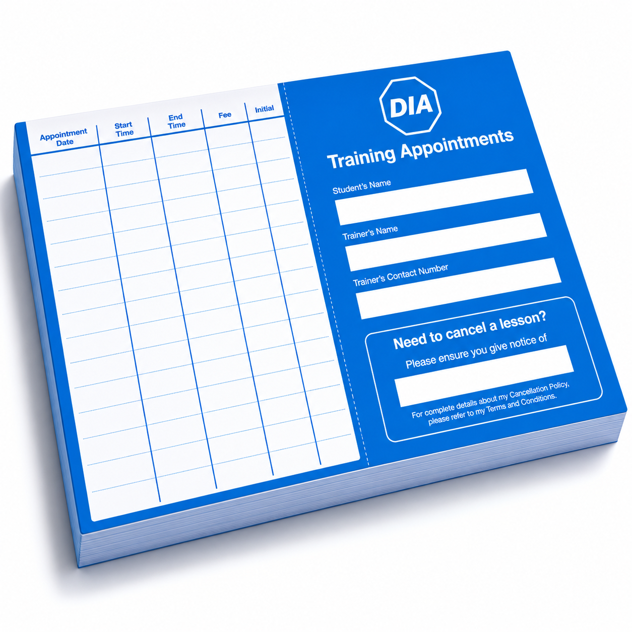 Training Appointment Cards (100 Pack)