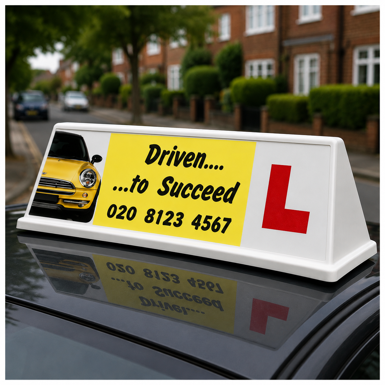 Plain Roof Sign (Personalised - no DIA logo) with Roof Film