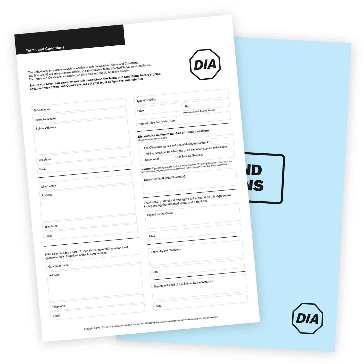 DIA Terms and Conditions Pads image 0