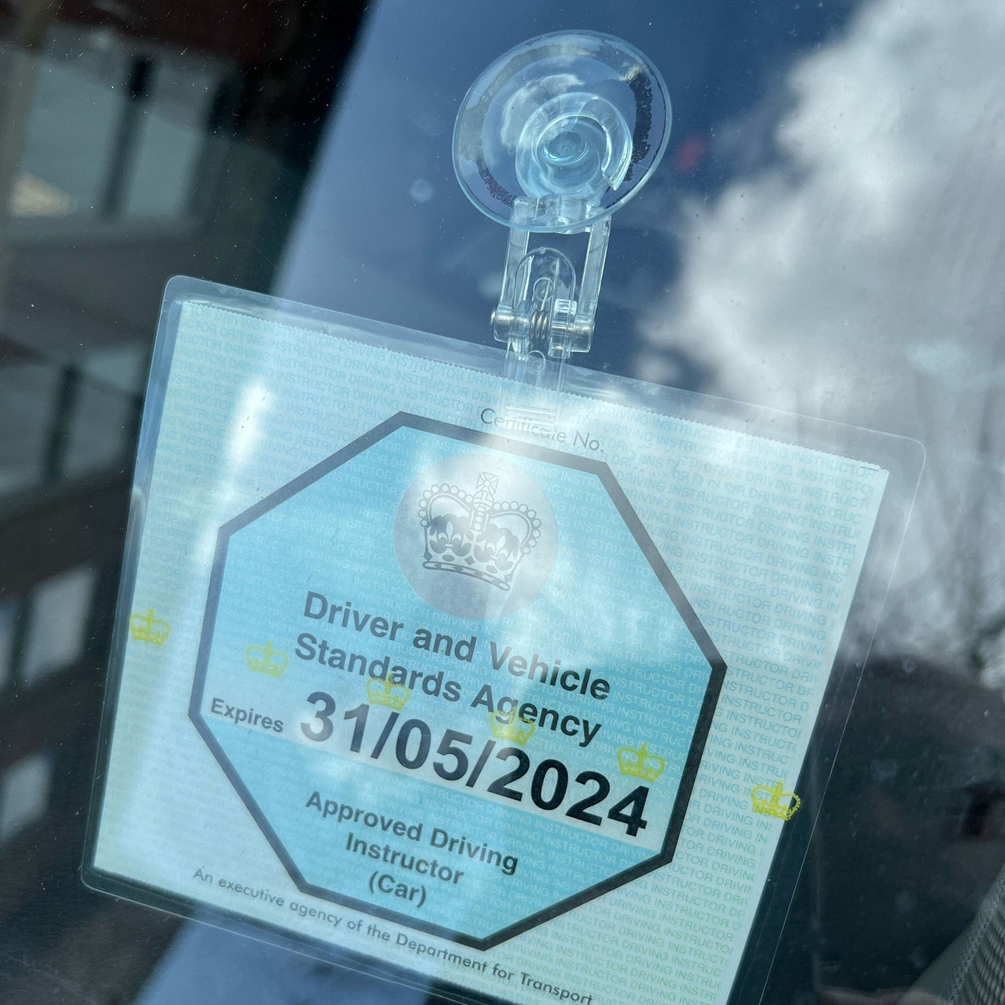 Suction Cup ADI Badge Holder image 1